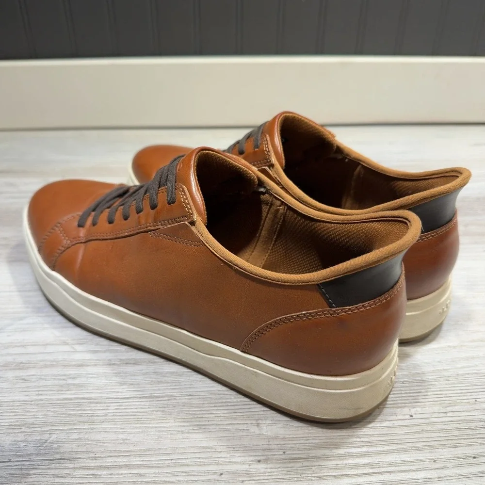 Aldo Scottie Sneaker Mens 10.5 Brown Faux Leather Low Top Lifestyle Casual Shoes